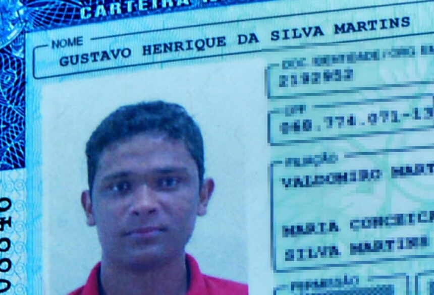 Gustavo Henrique da Silva Martins, 21 anos de idade.(Foto: Ribero JÃºnior / MS 24h)