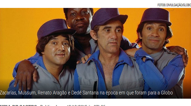 Em 1976, Os Trapalhões ameaçaram o Fantástico e foram contratados pela Globo